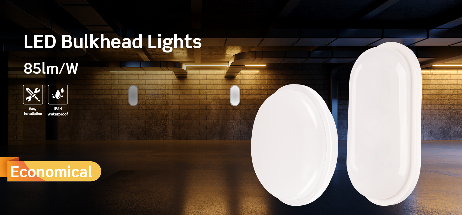 Lámparas de mamparo IP54 PP de alto rendimiento lumínico