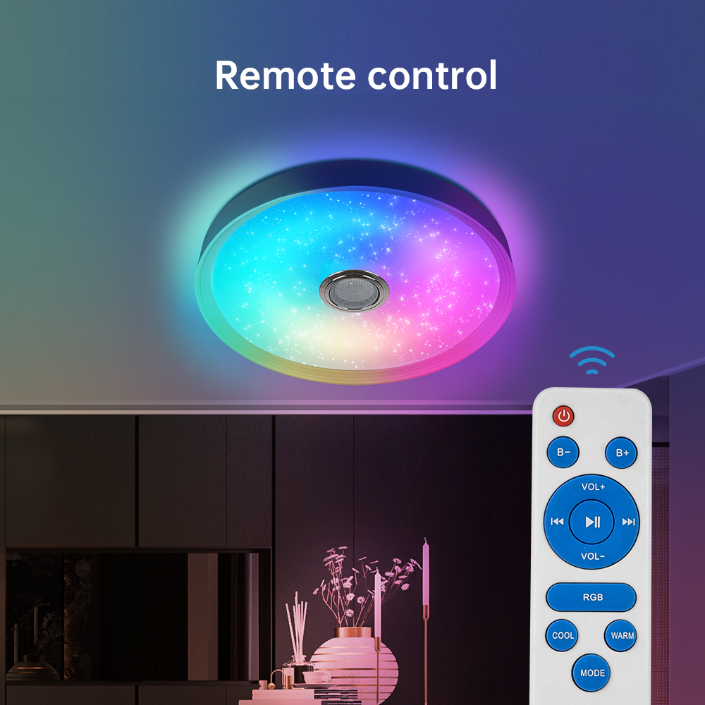 RGB-светодиодный потолочный светильник с изменяющимся цветом и Bluetooth-динамиком-71