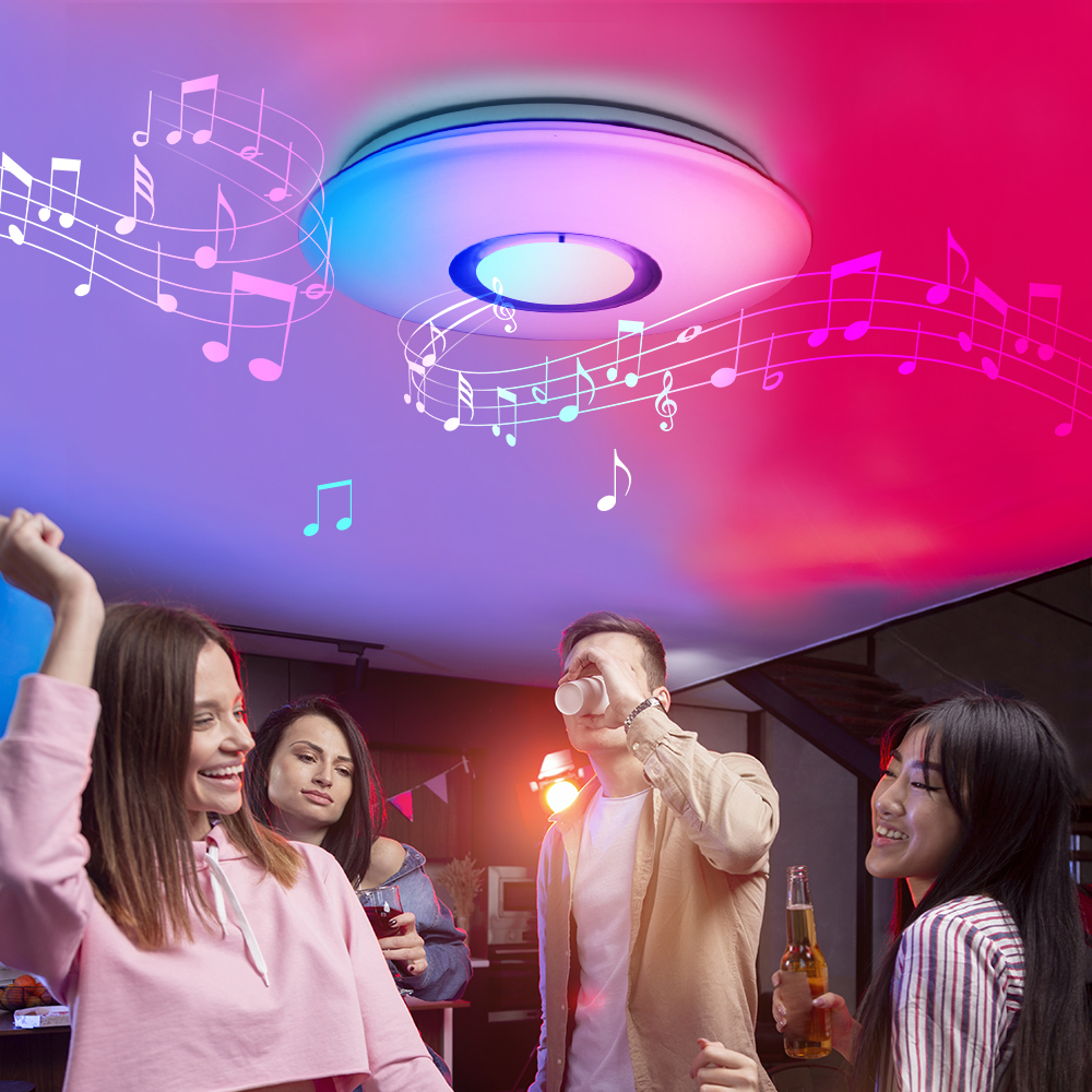 CE1033C Ceiling Light with controllable RGB Bluetooth Speaker and Adjustable Color  (6)