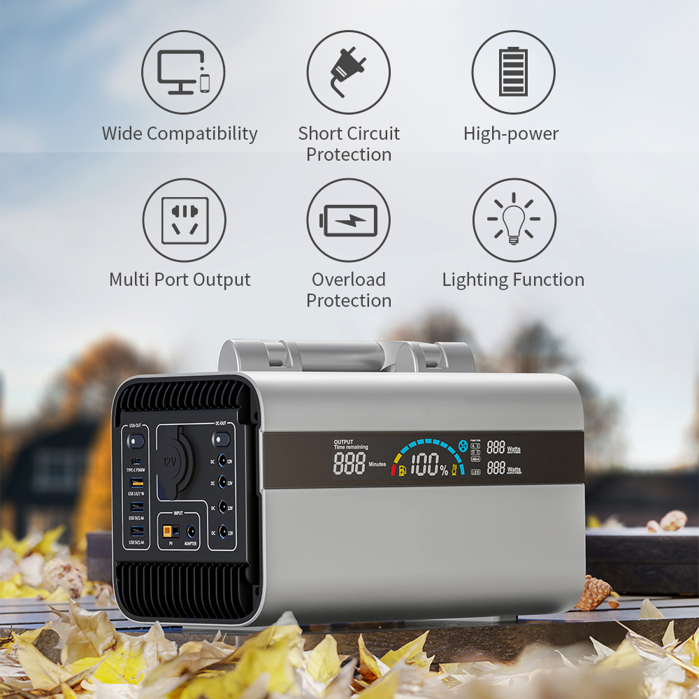 OPS01 Large Capacity Portable Power Station with LCD Display & Multiple Outlets6