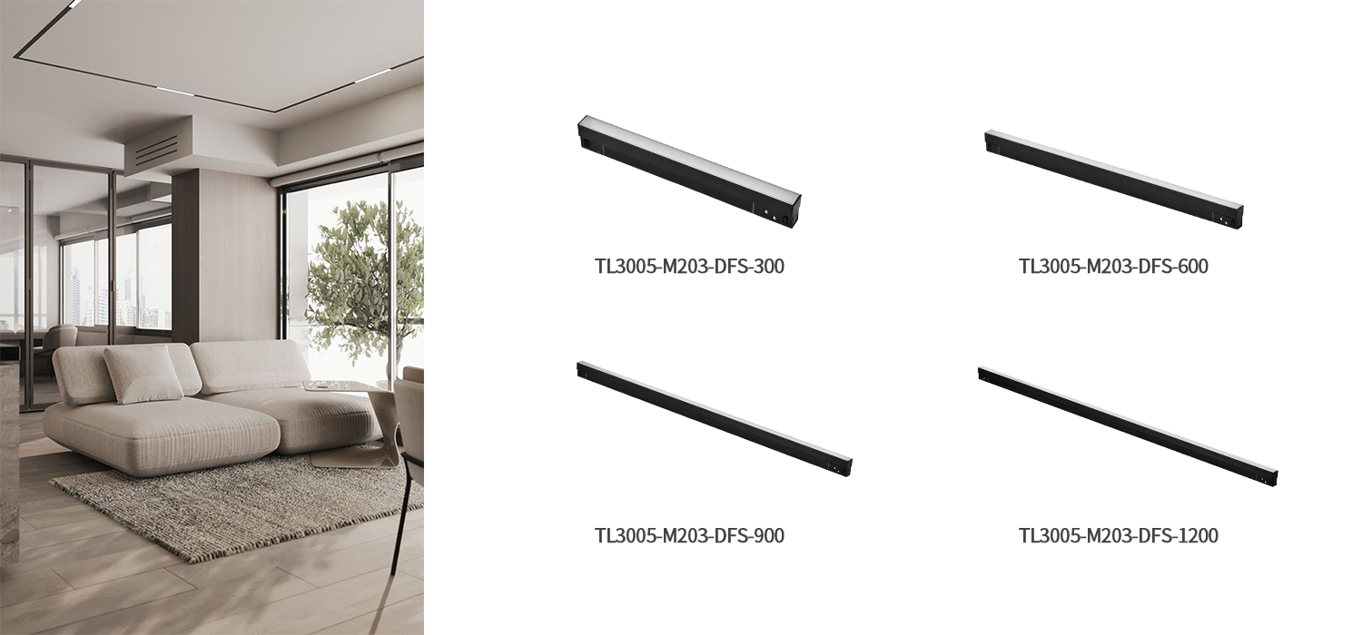 TL3005 Magnetic Track Lighting System Linear Recessed Section Lighting Linear Rail  (1)