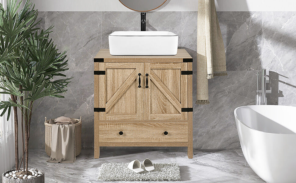 US-BA012-OR-X PULUOMIS Bathroom Vanity Wood Fixture Stand Bathroom Cabinet1