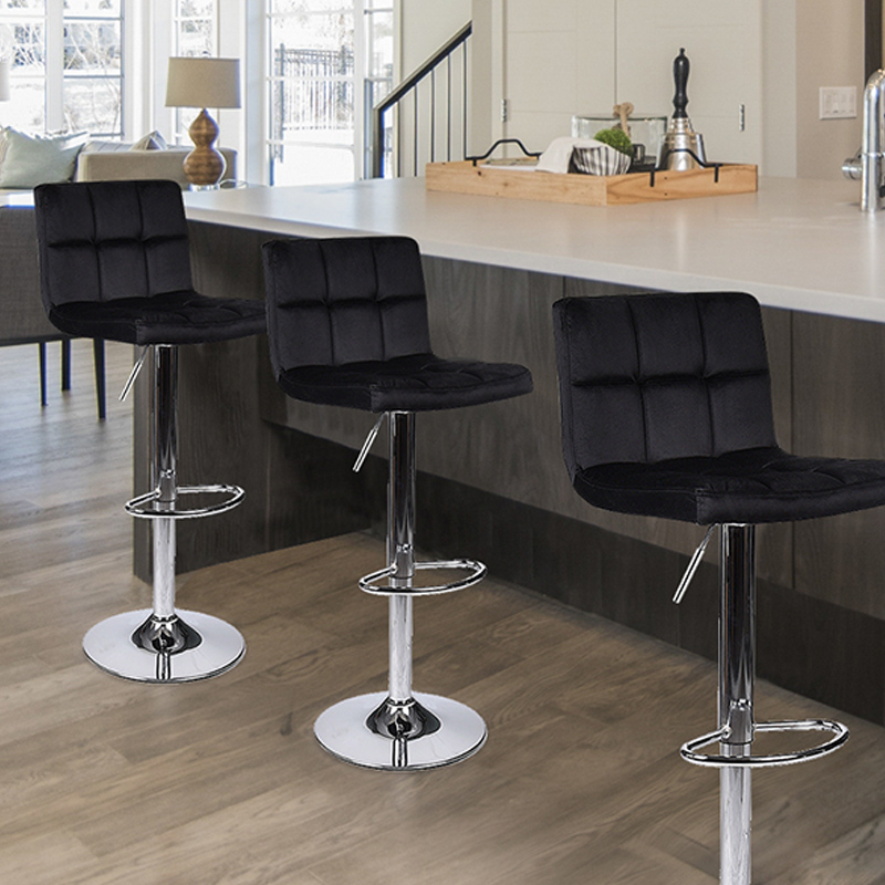 US-OW004 Bar Stools with 360° Swivel Function and Footrest