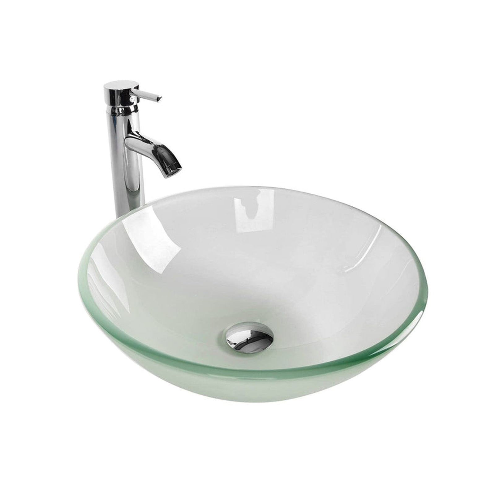 USBA20103 PULUOMIS Modern and Versatile Design Glass Vessel Sink 1